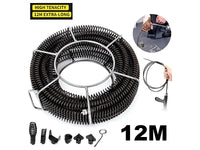 Thumbnail for Drain Snake Pipe Cleaner Sewer Cleaner 12M 6 Drill Bit Tool