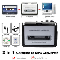 Thumbnail for USB cassette player with earphones connected
