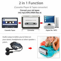 Thumbnail for USB cassette player showing MP3 conversion feature