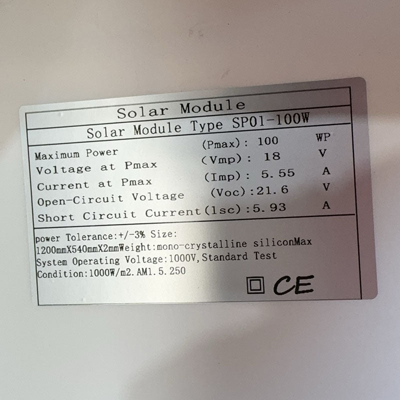 100W flexible solar panel used on camping tent