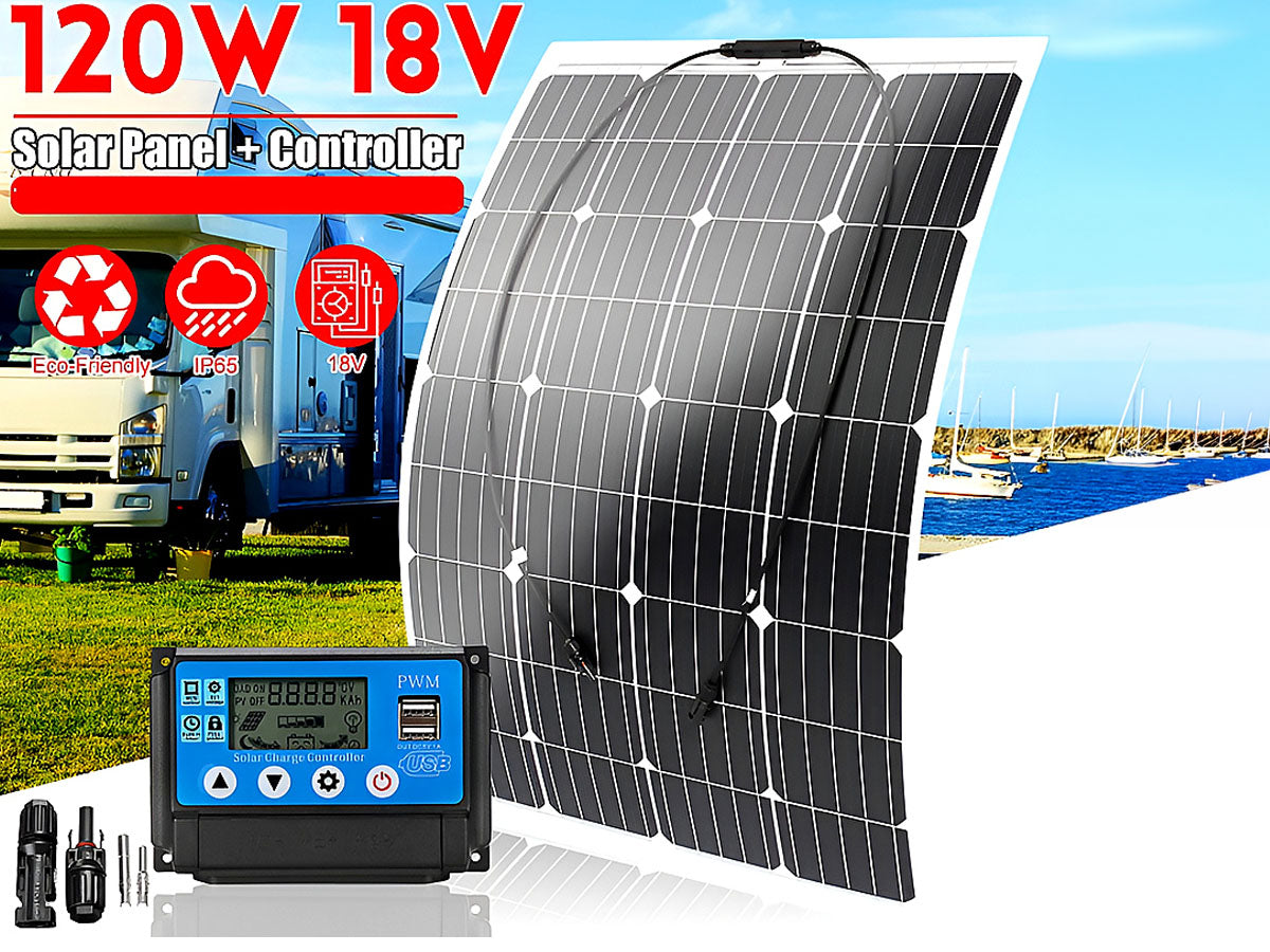 120W Solar Panel with Solar Controller