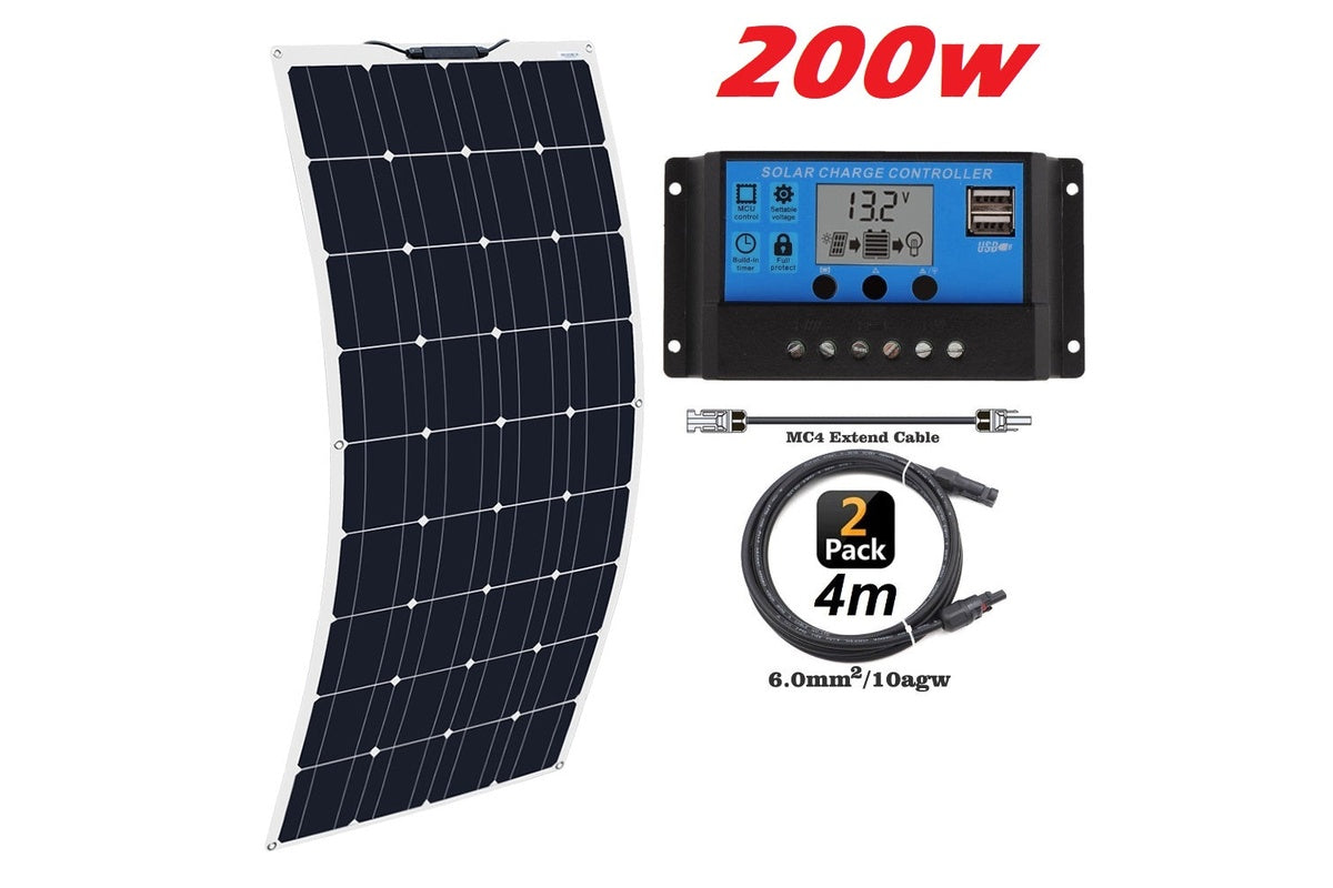 200W solar panel kit used on camping tent