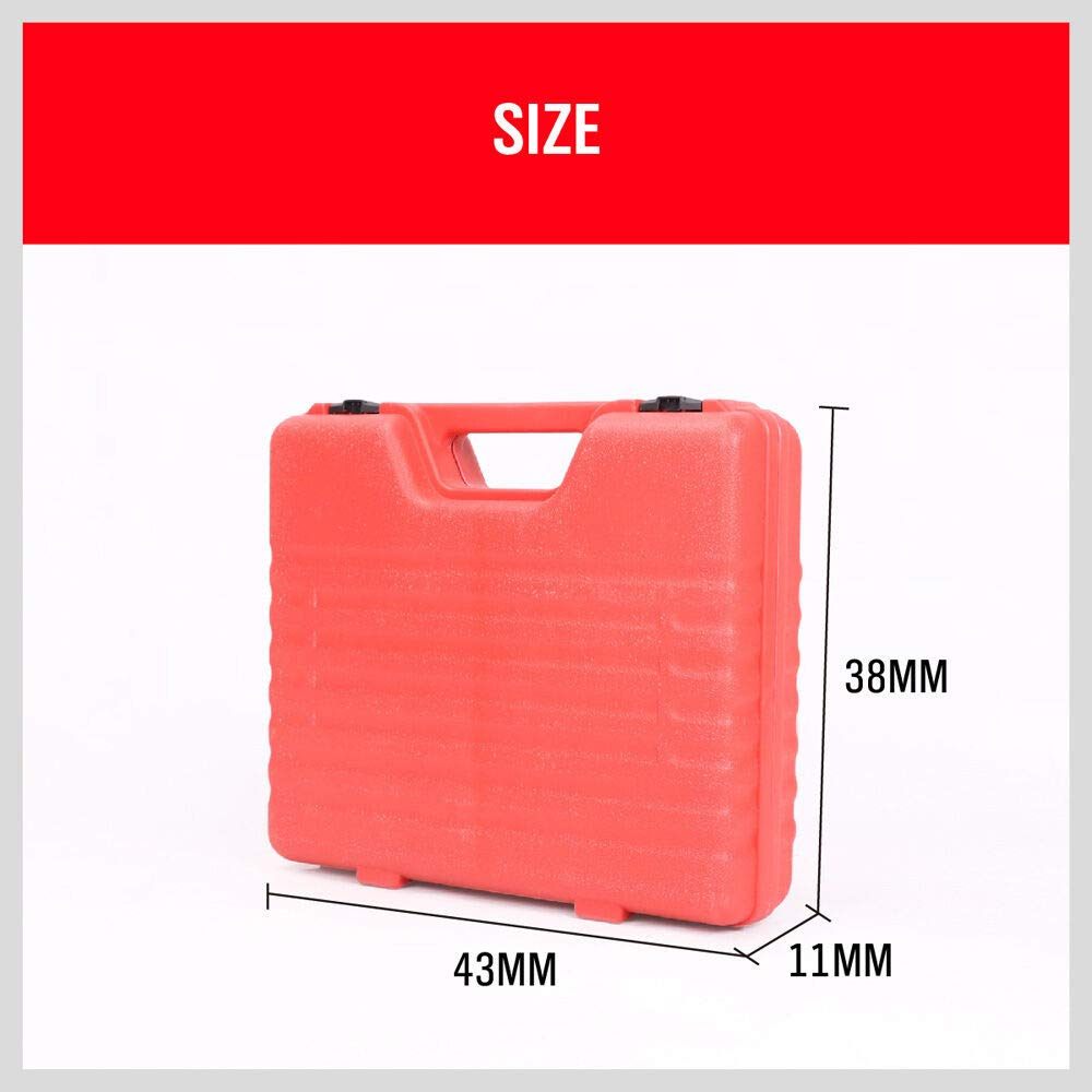 Red custom toolbox for storage