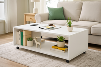 Thumbnail for Coffee table with multi-level storage space