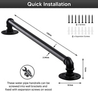 Thumbnail for Industrial Pipe Stair Handrail 120CM
