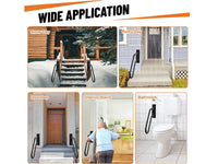 Thumbnail for Outdoor Wall Hand Railing Handrail Outdoor Black