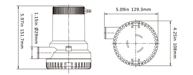 SEAFLO Water Bilge Pump 2000GPH SFBP1-G2000-01