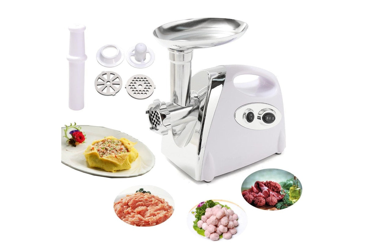 Meat grinder with non-slip rubber feet