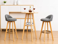Thumbnail for Bar Stools Chair 360 Degree Swivel gray