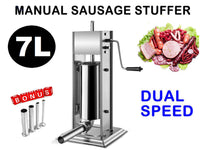 Thumbnail for Sausage maker with burger patty attachment in use