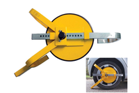 Thumbnail for Wheel clamp lock on trailer wheel in NZ car park