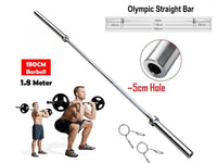 Thumbnail for Heavy duty steel barbell bar with anti-rust coating