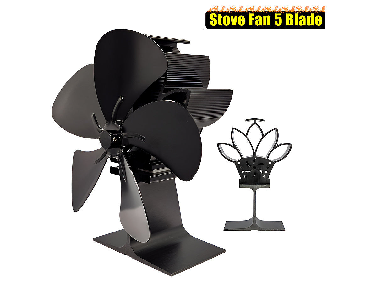 Stove fan showing compact design