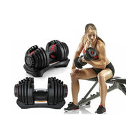 Thumbnail for Adjustable Weights Dumbbell Set 24Kg Pair
