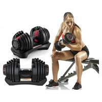 Thumbnail for Adjustable Weights Dumbbell Set 24Kg Pair