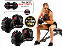 Thumbnail for Adjustable Dumbbells 40Kg 2PCS Set