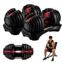 Thumbnail for Adjustable Dumbbells 40Kg 2PCS Set