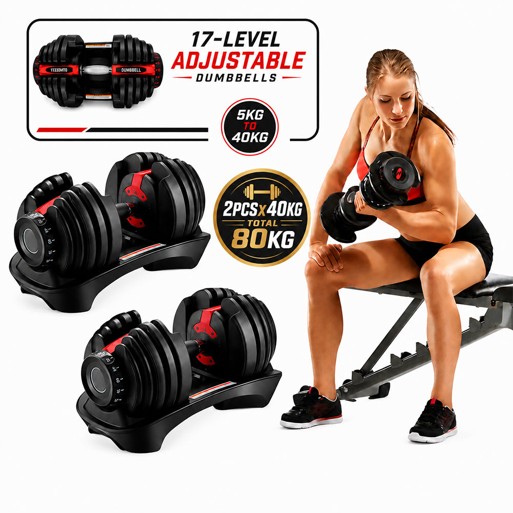 Adjustable Dumbbells 40Kg 2PCS Set