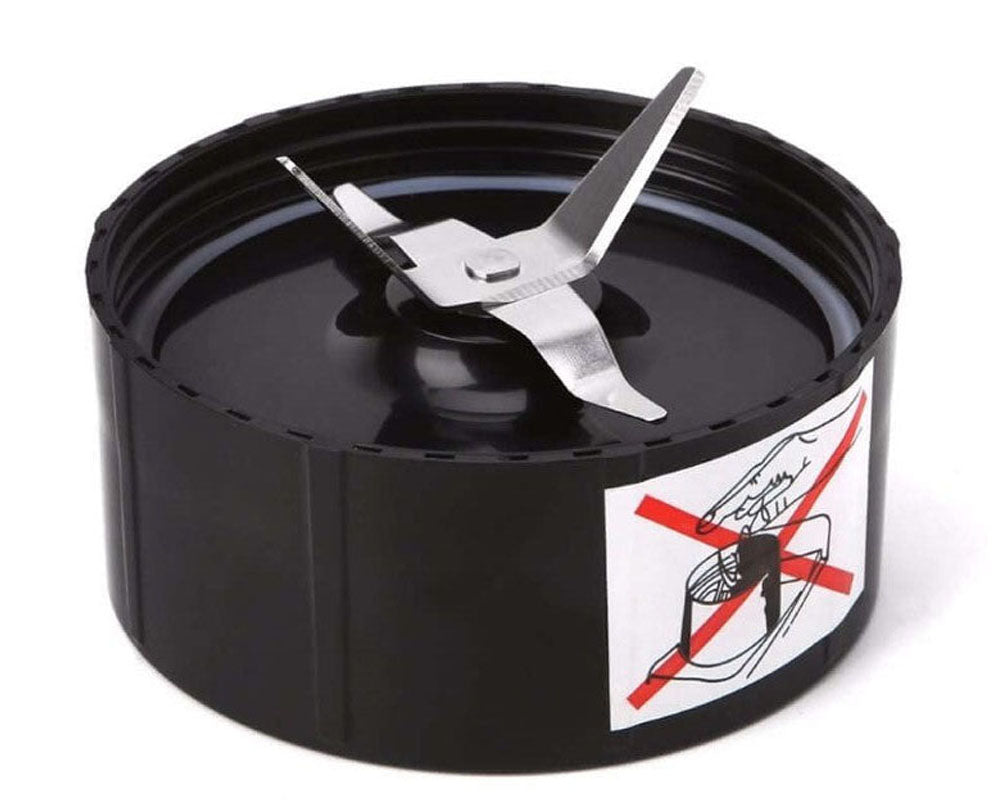 Plastic and metal blade components separated