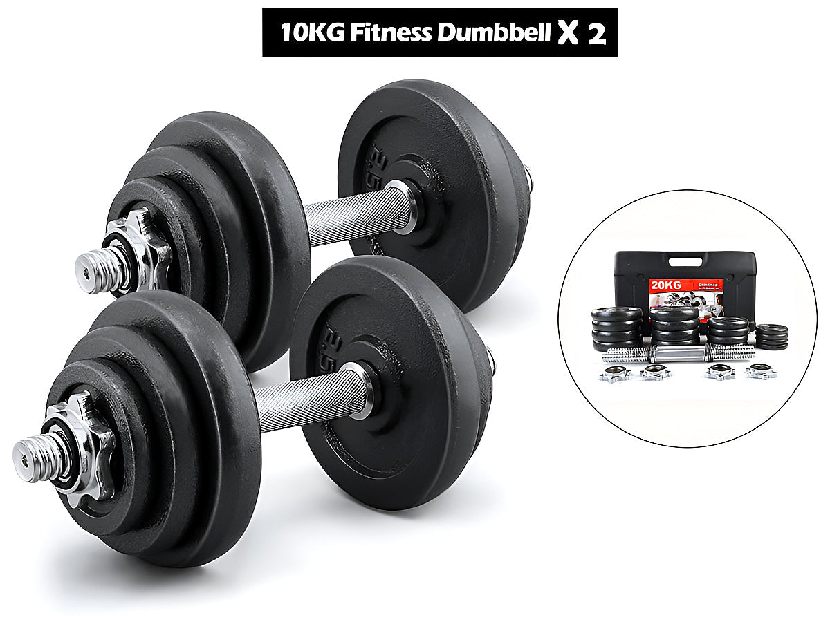 Adjustable Pair Total 20Kg Dumbbell With Box 10KG Each