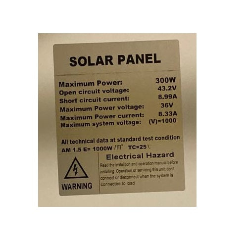 300W solar panel durable tempered glass