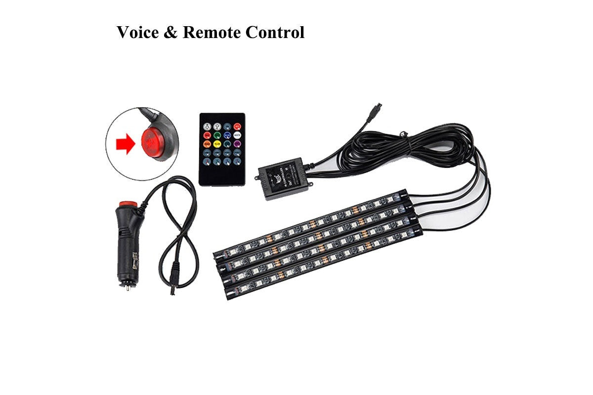 Car LED Lights RGB Voice Remote