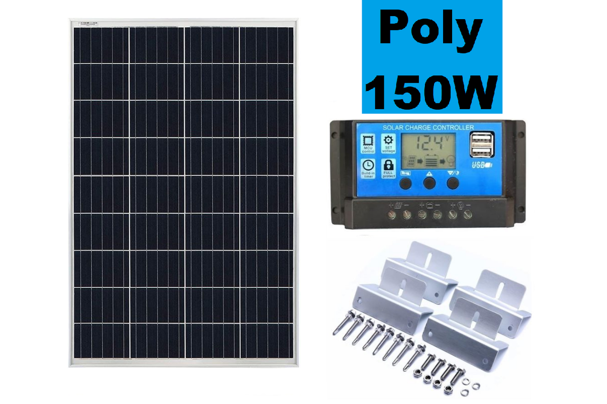 Side profile of 150W solar panel
