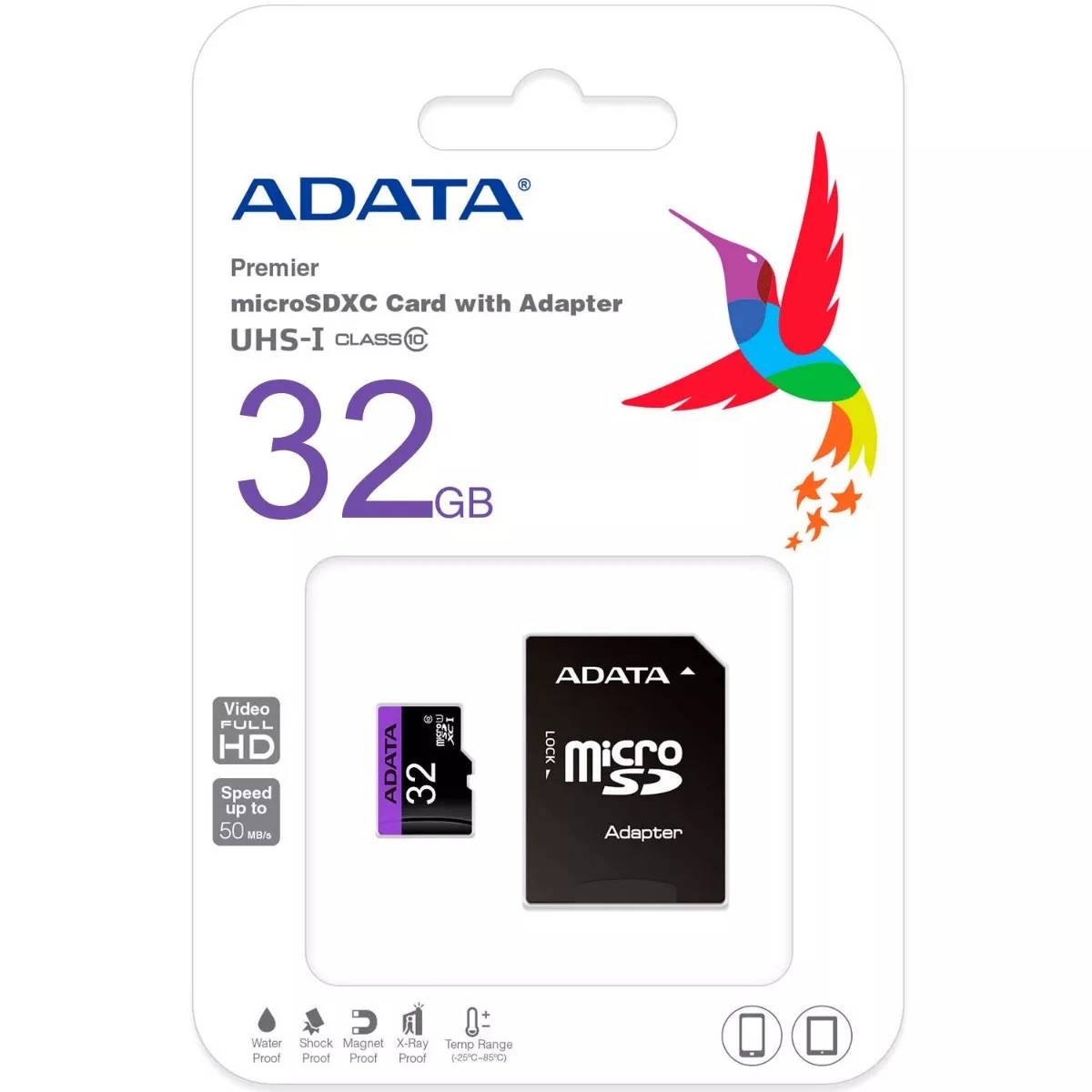 ADATA micro SD card packaging front