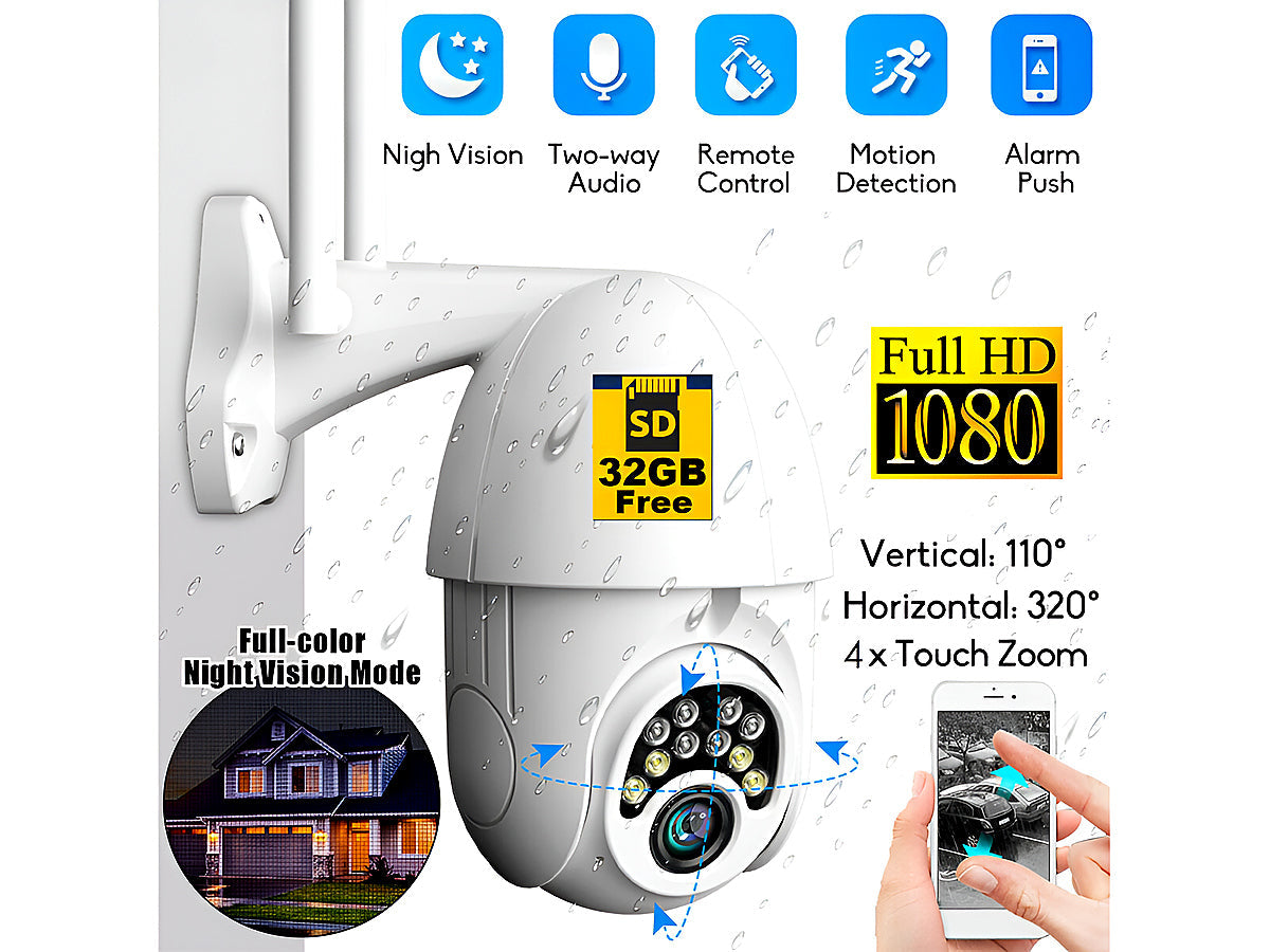 Wireless PTZ Security Camera