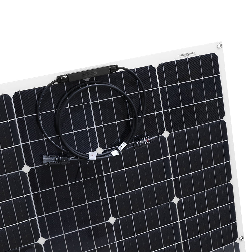 Flexible solar panel rolled for storage