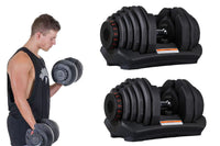 Thumbnail for Adjustable Weights Dumbbell Set 40Kg Pair