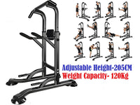 Thumbnail for Power Tower Home Gym Adjustable Height Pull Up Bar