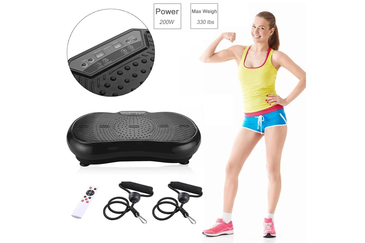Vibration plate textured anti-slip surface