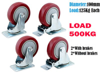 Thumbnail for Caster Wheels Trolley Wheels Kit