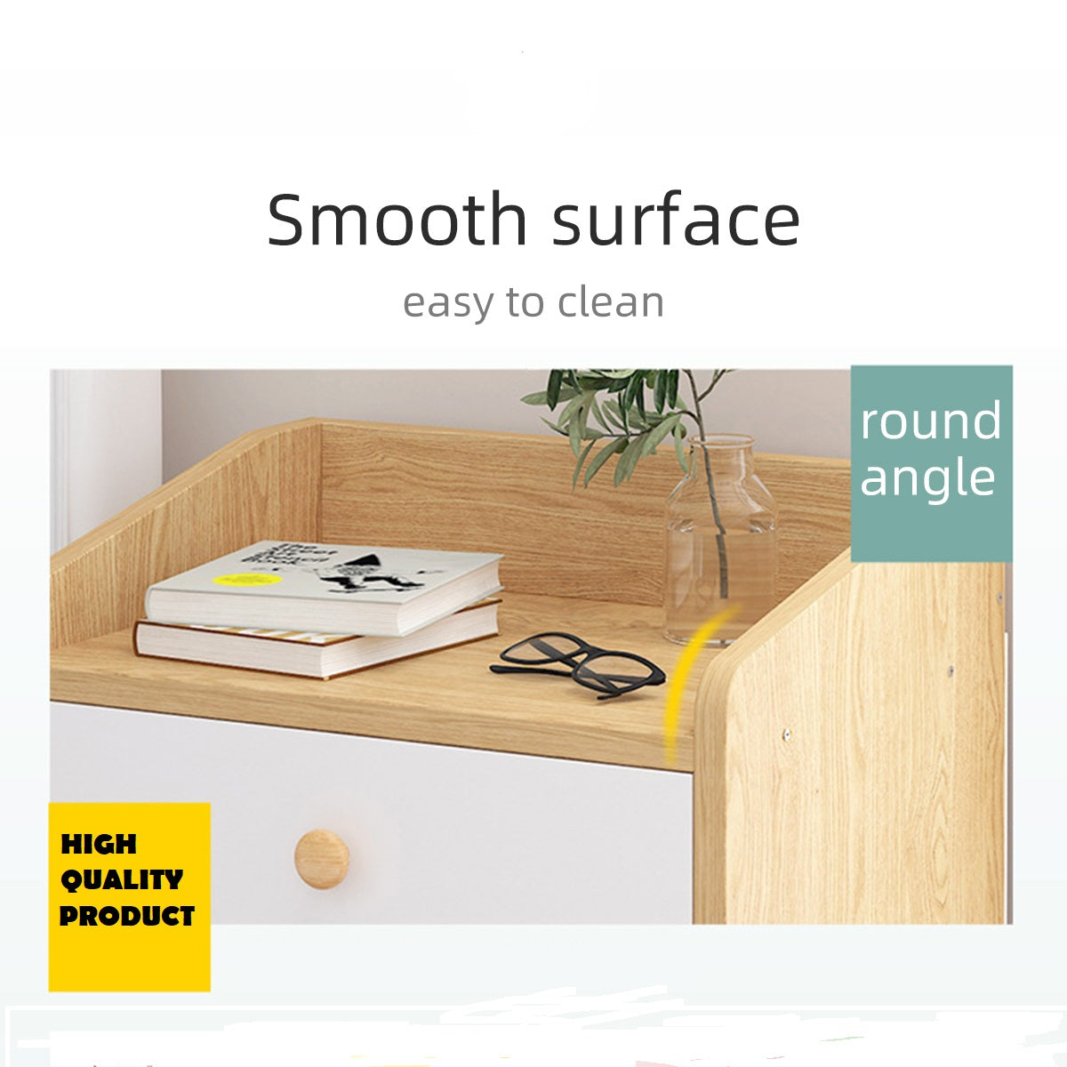 Bedside Table Nightstands with Drawer