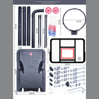 Thumbnail for Basketball hoop stable triangular support base