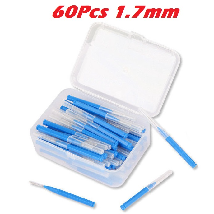 Blue handle interdental brushes set
