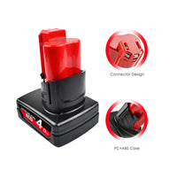 Thumbnail for Compatible Replacement Milwaukee Battery M12 12V 4Ah Battery