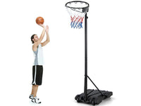 Thumbnail for Portable netball stand with wheeled polyethylene base