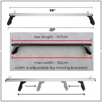 Thumbnail for Car roof racks cross bar with aluminium bars and black legs