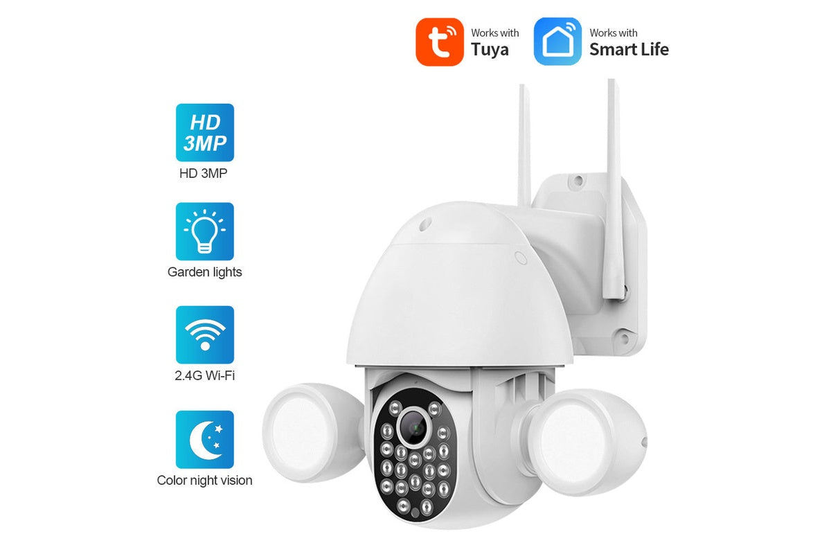 Camera with waterproof housing and IR LEDs