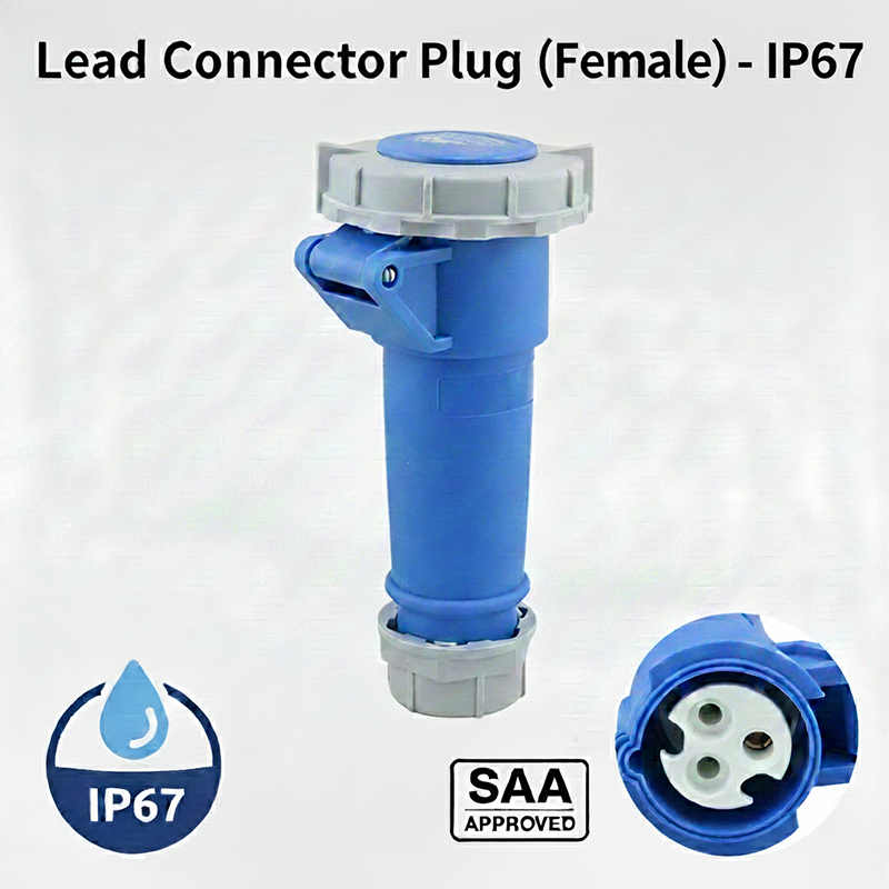 Caravan Lead Connector Plug Female and Male Inlets 16A IP67