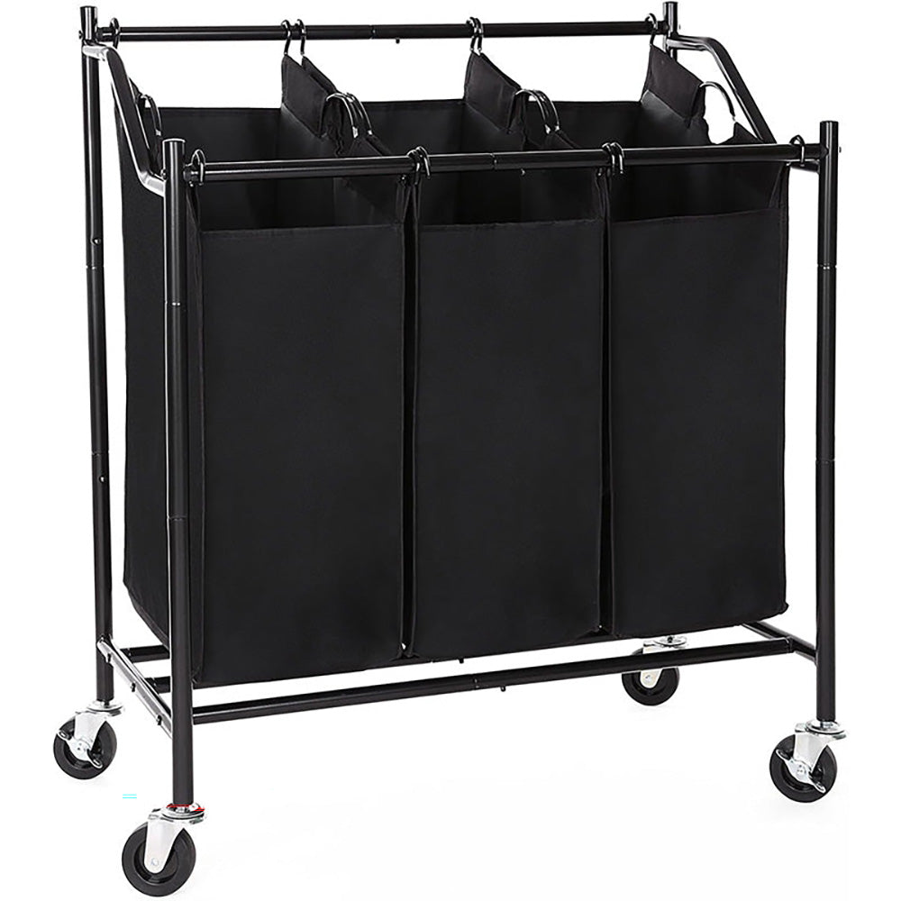 Black metal frame and chrome finish tubes