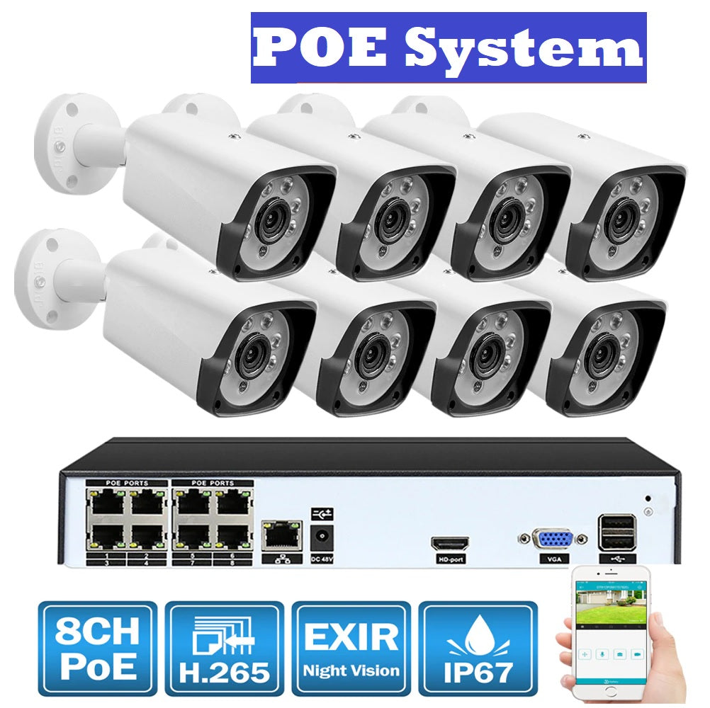 Security Camera System POE Camera CCTV