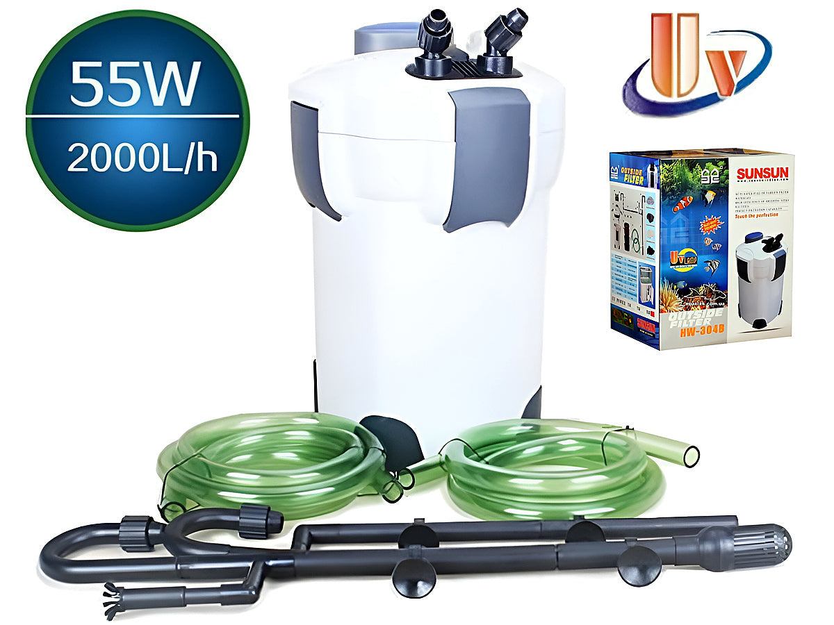 Aquarium Filter External Canister Fish Tank 2000 L/H with UV