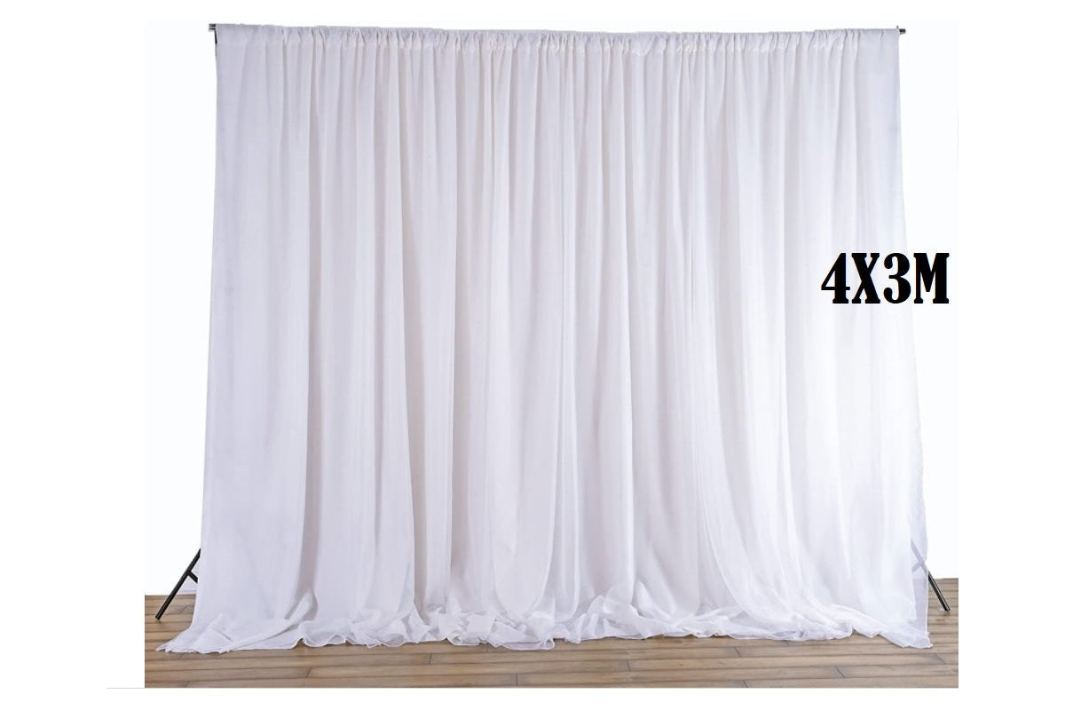 Close-up of ice silk cloth material curtain