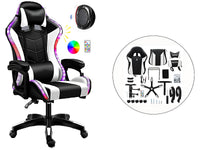 Thumbnail for Gaming Chair with Footrest – RGB Gaming Chair with Speakers & Lights