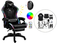 Thumbnail for Gaming Chair Office Chair With Foot Rest Racing Chair with Speaker and Light