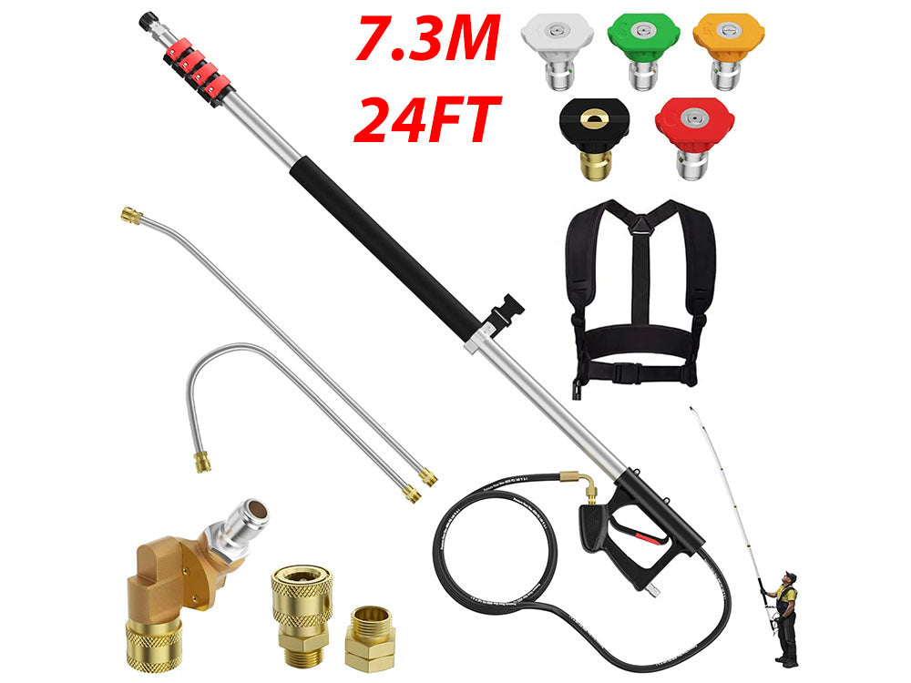 Pressure washer wand with 15 degree nozzle