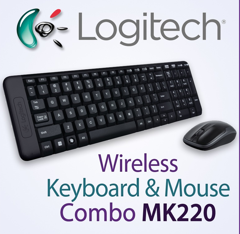 Keyboard keys close-up Logitech MK220